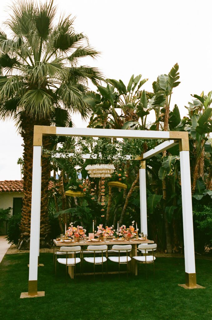 colorful palm springs wedding at colony palms hotel