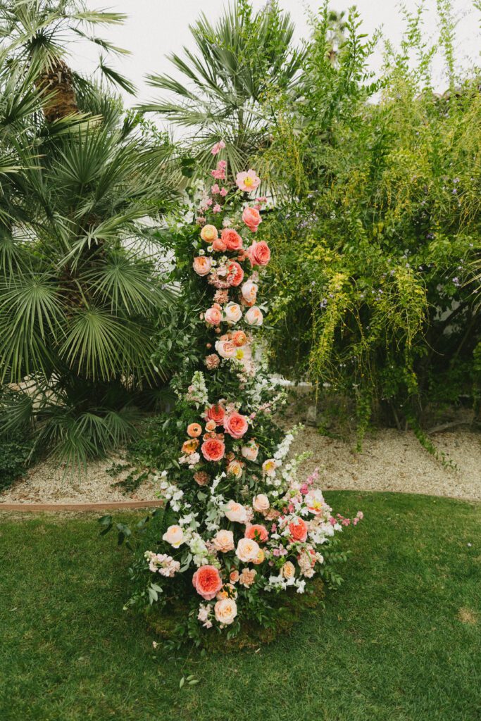 colorful palm springs wedding