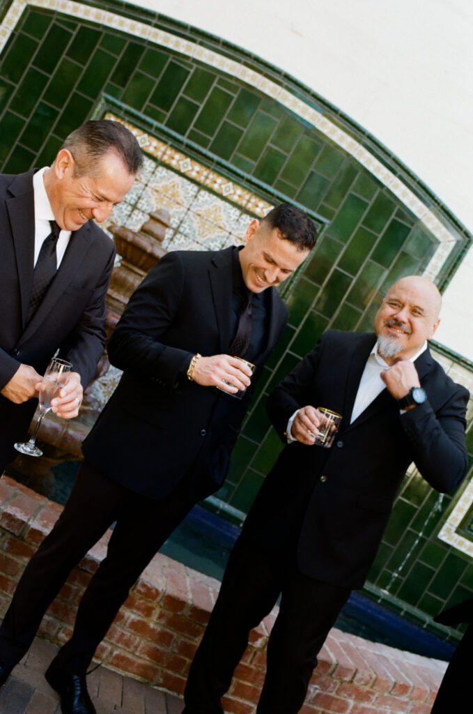 groom at wedding in southern california