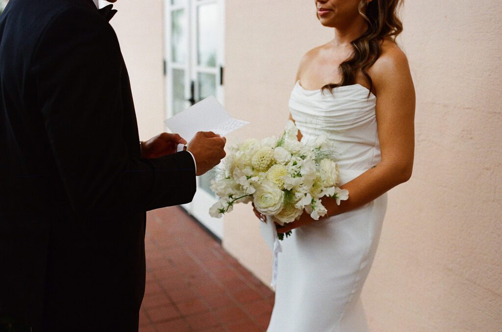 San Diego wedding photography captures private vows at La Valencia Hotel